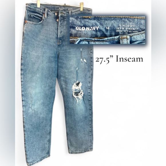 LOT OF 7!! Old Navy sz 12 (short - 28” inseam) Jeans EUC Denim - Picture 4 of 14